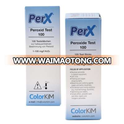 High Quality hydrogen peroxide test strips as for milk tester, bleaching and oxidizing agents (Paper, Textile industries)